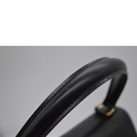 Celine Kelly Type Leather Hand Bag Noir - Picture 9 of 11